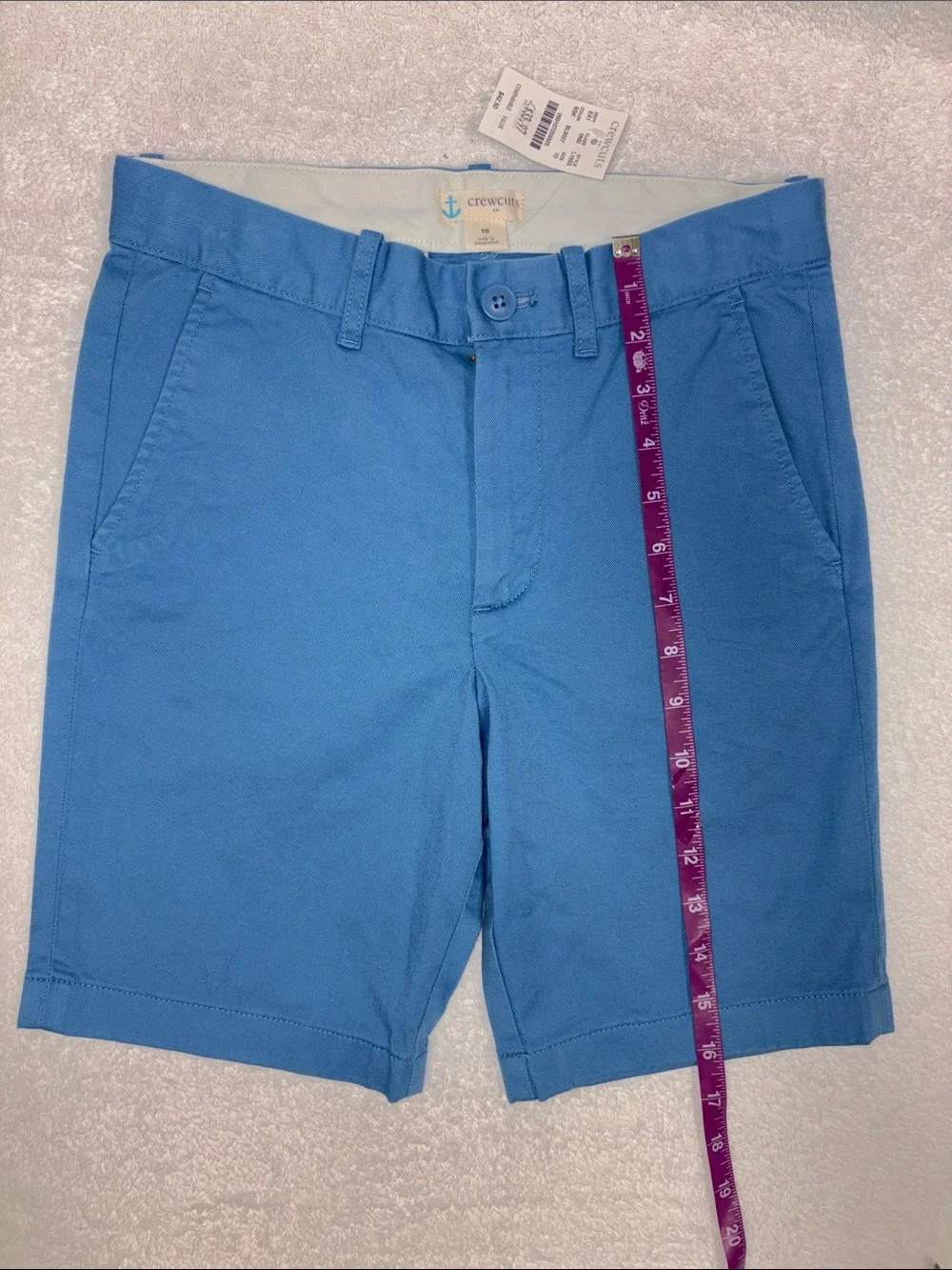 Crewcuts Blue Chino Shorts 5 pocket adjustable waist nwt boys 10